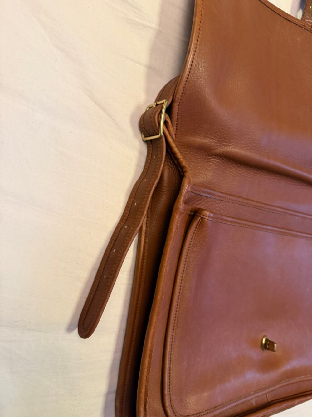 Vintage Coach USA Leather Flap Briefcase Brown Portfolio SN: L5H-5150 - Picture 6 of 8